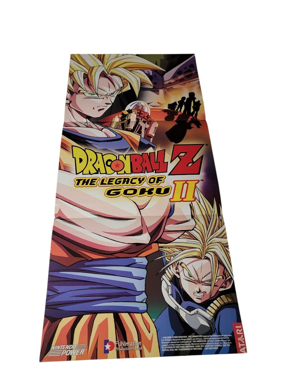 2003 Dragon Ball Z Fold-Out Video Game Promo Poster 2 Sided 22.25" HTF